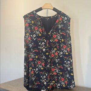 Vibrant Floral Print Sleeveless Top